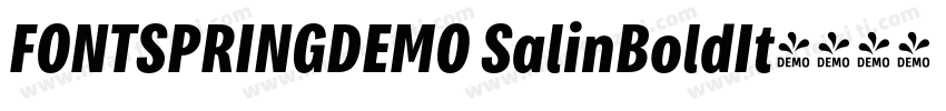 FONTSPRINGDEMO SalinBoldIt字体转换